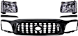 5-Piece Kit Grille Paintable, Includes (2) Headlight, (2) Headlight Filler and (1) Grille Assembly