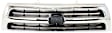 3-Piece Kit Grille Chrome Shell with Silver Insert, Includes (2) Corner Light and (1) Grille Assembly