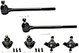 6-Piece Kit Front, Driver and Passenger Side Suspension Kit, Includes (4) Ball Joint and (2) Tie Rod End