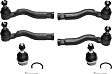 4-Piece Kit Front Suspension Kit, Includes (2) Ball Joint and (2) Tie Rod End
