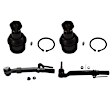 4-Piece Kit Front, Driver and Passenger Side Suspension Kit, Includes (2) Ball Joint and (2) Tie Rod End