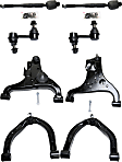 8-Piece Kit Front, Driver and Passenger Side, Upper and Lower Control Arm Kit, Includes (4) Control Arm, (2) Sway Bar Link, and (2) Tie Rod End
