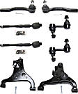 8-Piece Kit Front, Driver and Passenger Side, Lower Control Arm Kit, Includes (2) Control Arm, (2) Sway Bar Link, and (4) Tie Rod End