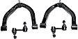 4-Piece Kit Front, Driver and Passenger Side, Upper Control Arm Kit, Includes (2) Control Arm and (2) Sway Bar Link