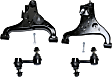 4-Piece Kit Front, Driver and Passenger Side, Lower Control Arm Kit, Includes (2) Control Arm and (2) Sway Bar Link