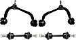 4-Piece Kit Front, Driver and Passenger Side, Upper Control Arm Kit, Includes (2) Control Arm and (2) Sway Bar Link