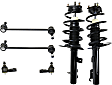 6-Piece Kit Front, Driver and Passenger Side Suspension Kit, Includes (2) Loaded Strut, (2) Sway Bar Link, and (2) Tie Rod End