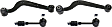 4-Piece Kit Rear, Driver and Passenger Side, Upper Control Arm Kit, Includes (2) Control Arm and (2) Sway Bar Link
