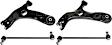 4-Piece Kit Front, Driver and Passenger Side, Lower Control Arm Kit, Includes (2) Control Arm and (2) Sway Bar Link