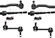 6-Piece Kit Front, Driver and Passenger Side Suspension Kit, Includes (2) Sway Bar Link and (4) Tie Rod End