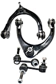 4-Piece Kit Front, Driver and Passenger Side, Upper Control Arm Kit, Includes (2) Control Arm and (2) Sway Bar Link