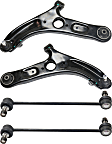 4-Piece Kit Front, Driver and Passenger Side, Lower Control Arm Kit, Includes (2) Control Arm and (2) Sway Bar Link