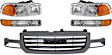 5-Piece Kit Grille Painted Gray Shell with Painted Black Insert, Includes (2) Headlight, (2) Parking Light and (1) Grille Assembly