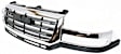 2006 GMC Sierra 3500 - 5-Piece Kit Grille, Chrome Shell with Painted Black Insert, Crew Cab Pickup,  Includes (1) Grille Assembly, (2) Headlight, and (2) Headlight Bracket