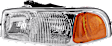 2006 GMC Sierra 3500 - 5-Piece Kit Grille, Chrome Shell with Painted Black Insert, Crew Cab Pickup,  Includes (1) Grille Assembly, (2) Headlight, and (2) Headlight Bracket