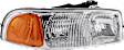 2006 GMC Sierra 3500 - 5-Piece Kit Grille, Chrome Shell with Painted Black Insert, Crew Cab Pickup,  Includes (1) Grille Assembly, (2) Headlight, and (2) Headlight Bracket