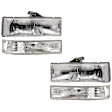 2000 GMC Safari - 4-Piece Kit Driver and Passenger Side Halogen Headlight, With bulb(s), OE Replacement,  Includes (2) Headlight and (2) Parking Light