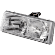 2000 GMC Safari - 4-Piece Kit Driver and Passenger Side Halogen Headlight, With bulb(s), OE Replacement,  Includes (2) Headlight and (2) Parking Light