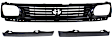 3-Piece Kit DLX Grille Gray Shell with Black Insert, Includes (1) Grille Assembly and (2) Headlight Filler