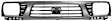 3-Piece Kit Grille Painted Gray Shell with Painted Black Insert, Includes (1) Grille Assembly and (2) Headlight Filler