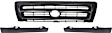 3-Piece Kit Grille Painted Black, Includes (2) Bumper Filler and (1) Grille Assembly