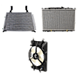 3-Piece Kit A/C Condenser, includes (1) Cooling Fan Assembly and (1) Radiator, 3.5L Eng., 6 Cyl.