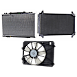 2015 Acura MDX - 3-Piece Kit A/C Condenser, 3.5L 6Cyl,  Includes (1) A/C Condenser, (1) Cooling Fan Assembly, and (1) Radiator