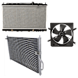 1999 Acura Integra GS-R - 3-Piece Kit A/C Condenser, 1.8L 4Cyl,  Includes (1) A/C Condenser, (1) Cooling Fan Assembly, and (1) Radiator