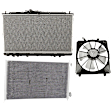 2003 Acura TL - 3-Piece Kit A/C Condenser, 3.2L 6Cyl,  Includes (1) A/C Condenser, (1) Cooling Fan Assembly, and (1) Radiator