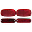 4-Piece Kit Rear, Driver and Passenger Side Bumper Reflector Includes (2) Bumper Reflector and (2) Side Marker
