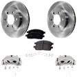 2-Wheel Set Front Brake Kit With Calipers, Plain Surface 329.95 mm 4WD, Includes (2) Brake Caliper, (2) Brake Disc and (1) Brake Pad Set