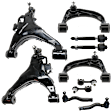 2007-2021 Toyota Tundra - 10-Piece Kit Front, Driver and Passenger Side, Upper and Lower Control Arm, includes (4)Control Arm, (4)Tie Rod End and (2)Sway Bar Link