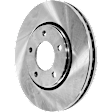 2-Wheel Set Front, Driver and Passenger Side Wheel Hub, 5 Lugs, With Bearing, includes (2) Brake Disc, (1) Brake Pad Set, and (2) Wheel Hub