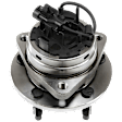 2012 Chevrolet Malibu LT - 2-Wheel Set Front Wheel Hub, 4-Wheel ABS, 5 Lugs, With Bearing, With Sensor,  Includes (2) Disc, (1) Pad Set, and (2) Wheel Hub