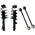 4-Piece Kit Front, Driver and Passenger Side Fully Loaded Strut, includes (2) Loaded Strut and (2) Sway Bar Link