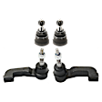 4-Piece Kit Front, Driver and Passenger Side, Outer Tie Rod End Includes (2)Ball Joint and (2)Tie Rod End