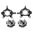 2-Wheel Set Front Wheel Hub, With Bearing, Includes (2) Knuckle and (2) Wheel Hub