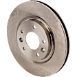 2-Wheel Set Front, Driver and Passenger Side Wheel Hub, 5 Lugs, With Bearing, includes (2) Brake Disc, (1) Brake Pad Set, and (2) Wheel Hub