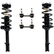 4-Piece Kit Rear, Driver and Passenger Side Fully Loaded Strut, includes (2) Loaded Strut and (2) Sway Bar Link