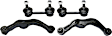 4-Piece Kit Rear, Driver and Passenger Side, Upper Control Arm, includes (2)Control Arm and (2)Sway Bar Link