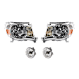 2005-2011 Toyota Tacoma - 4-Piece Kit Driver and Passenger Side Halogen Headlight, For Models Without Sport Package, Includes (2)Headlight and (2)Fog Light