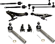 10-Piece Kit Front, Driver and Passenger Side, Lower Control Arm, includes (4)Tie Rod End, (2)Ball Joint, (2)Control Arm and (2)Sway Bar Link
