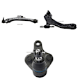4-Piece Kit Front, Driver and Passenger Side, Lower Control Arm Includes (2)Ball Joint and (2)Control Arm