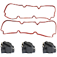 4-Piece Kit Ignition Coil, Includes (3) Ignition Coil and (1) Valve Cover Gasket