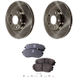 2-Wheel Set Front Brake Disc and Pad Kit, Plain Surface 295.91 mm, Includes (2) Brake Disc and (1) Brake Pad Set