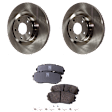 2-Wheel Set Front Brake Disc and Pad Kit, Plain Surface 320.04 mm, Includes (2) Brake Disc and (1) Brake Pad Set