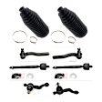 8-Piece Kit Front, Driver and Passenger Side, Lower Ball Joint, includes (4)Tie Rod End, (2)Ball Joint and (2)Steering Rack Boot