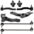 8-Piece Kit Front, Driver and Passenger Side, Lower Control Arm, Includes (2) Ball Joint, (2) Control Arm, (2) Sway Bar Link, and (2) Tie Rod End