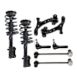 8-Piece Kit Front, Driver and Passenger Side Fully Loaded Strut, Includes (2) Control Arm, (2) Sway Bar Link, (2) Tie Rod End and (2) Shock Absorber and Strut Assembly