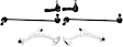 6-Piece Kit Front, Driver and Passenger Side, Lower Control Arms, Includes (2)Control Arm, (2)Sway Bar Link and (2)Tie Rod End